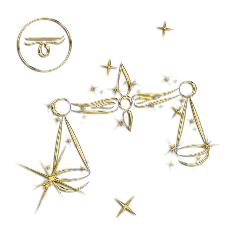 Arany Mrleg cillagjegy, Gold Libra zodiac, PNG formtum.