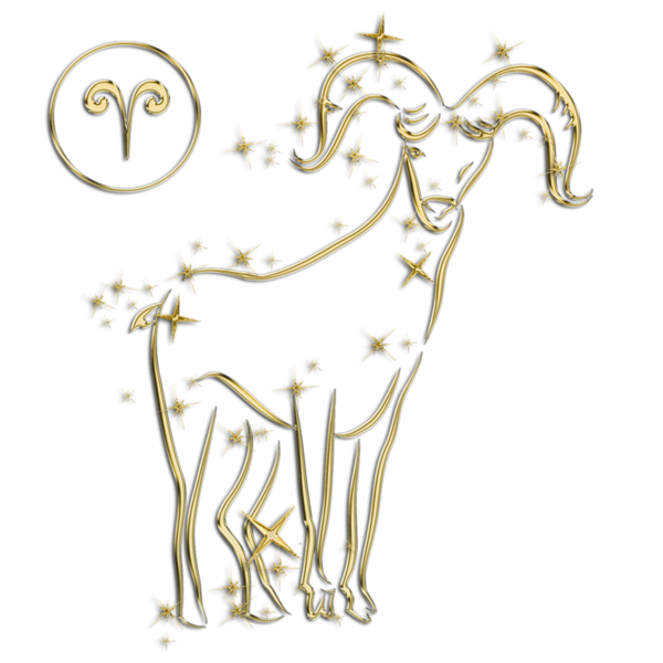 Arany Kos csillagjegy, Gold Aries zodiac, PNG formtum.