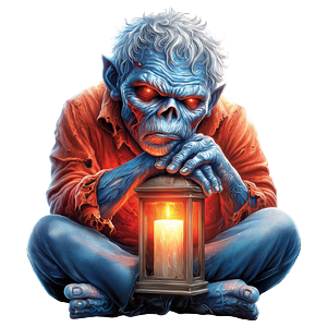 Halloween nap, zombi karakter.