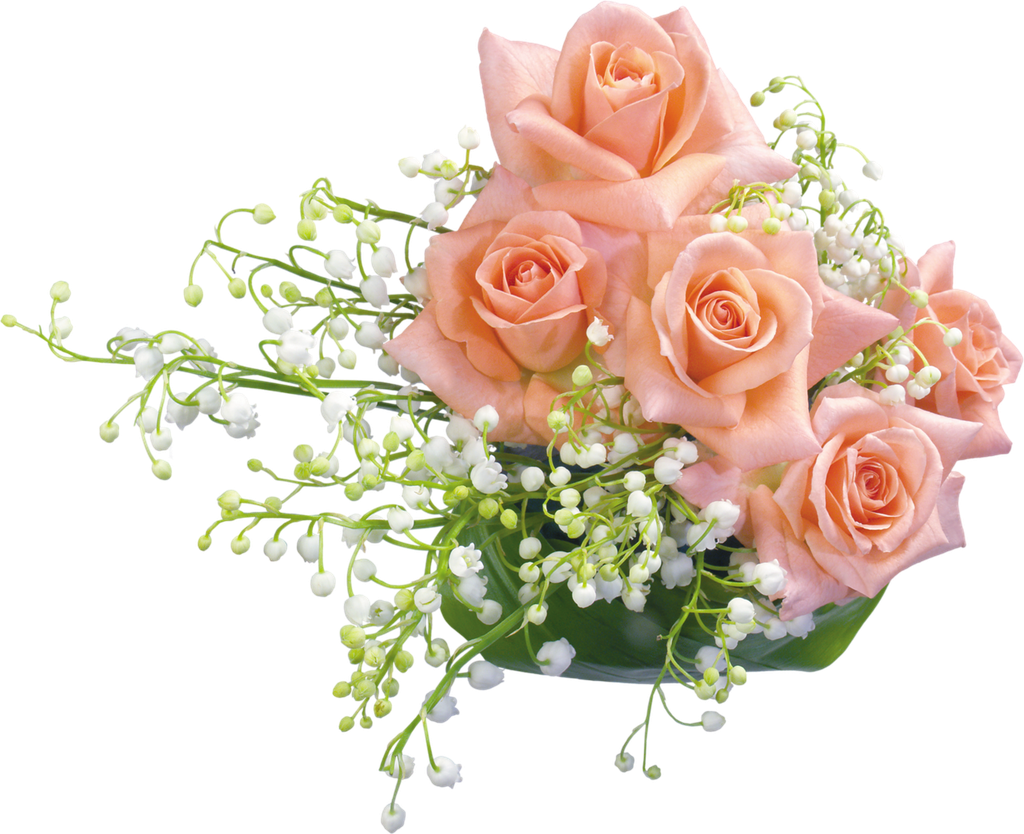 Rzsaszn rzsa dekorci gyngyvirggal.