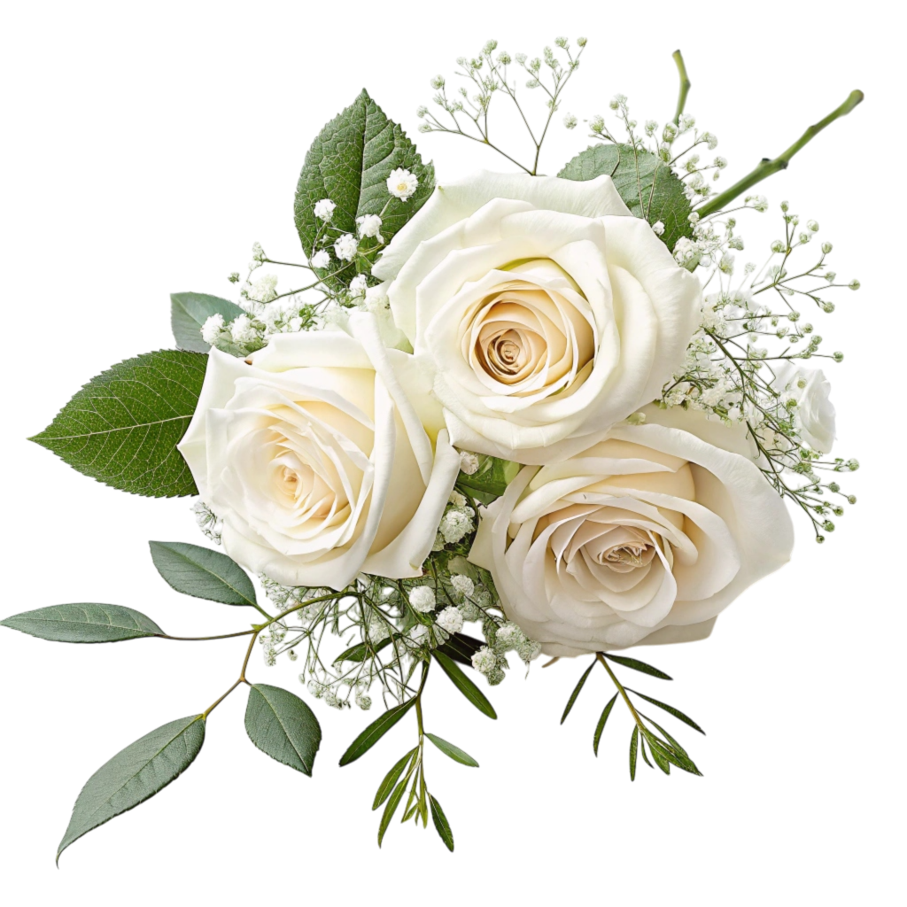 Menyaszonyi fehr rzsacsokor.