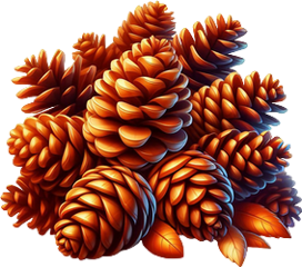 Tobozok szi levelekkel.